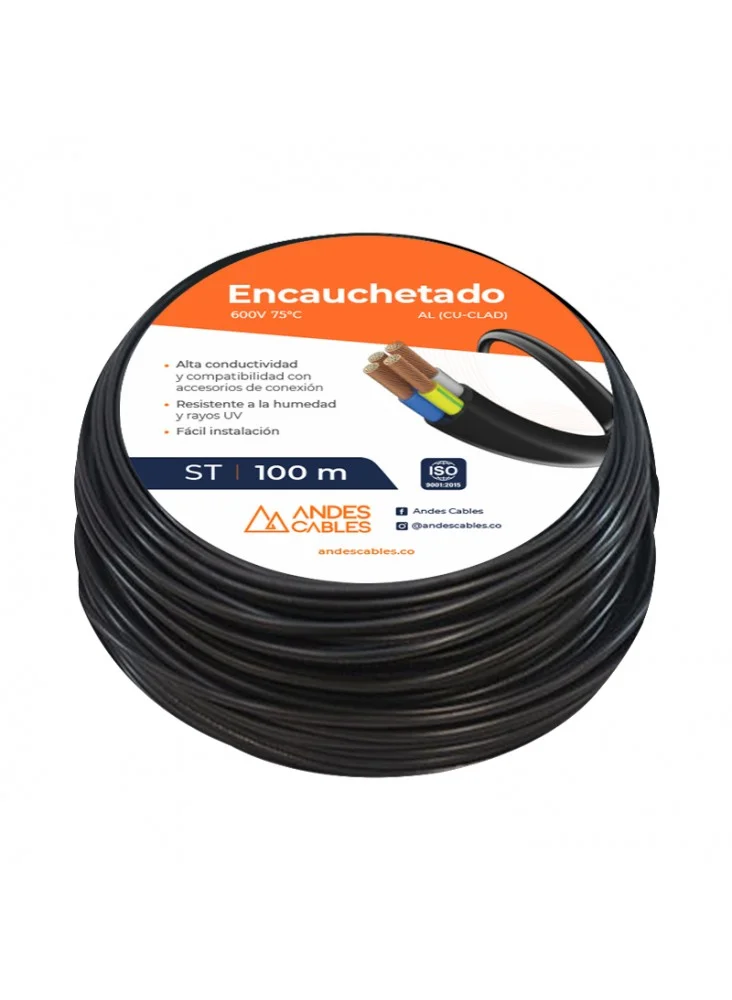 CABLE ENCAUCHETADO#8 4 LINEAS