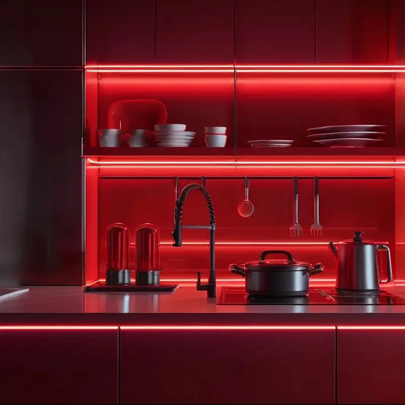 CINTA NEON LED ROJO 110v foto 2